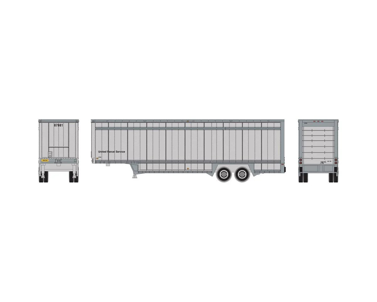 Athearn ATH6907 N 40' Drop Sill Parcel Trailer, - ATH6907