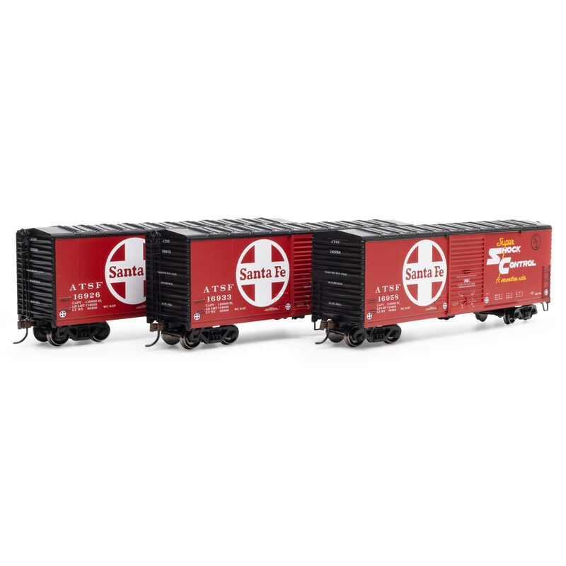 Athearn HO 40' Modern Box Car, ATSF #16926/16933/16958