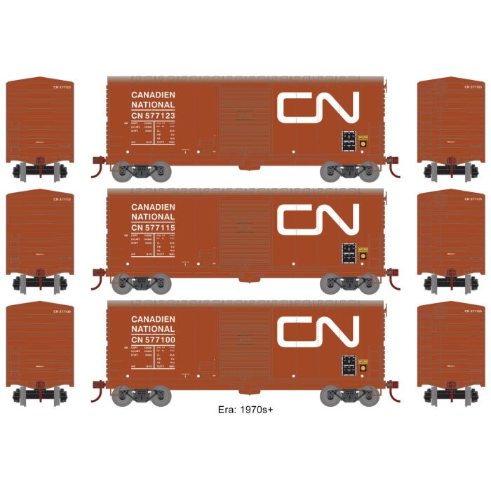 Athearn HO 40' Modern Box Car, CN #577100/577115/577123