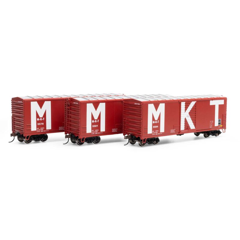 Athearn HO 40' Modern Box Car, MKT #5576/5581/5584
