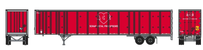 Athearn HO RTR 53' Wabash Plate Trailer, ACE #7720 - ATH72798