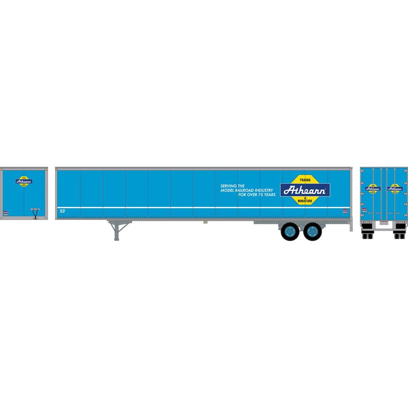 Athearn HO RTR 53' Wabash Plate Trailer, Athearn Blue - ATH72802
