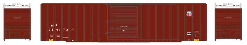 Athearn HO RTR 60' ICC Hi-Cube Box, MP/UP Repaint #269174 - ATH75028