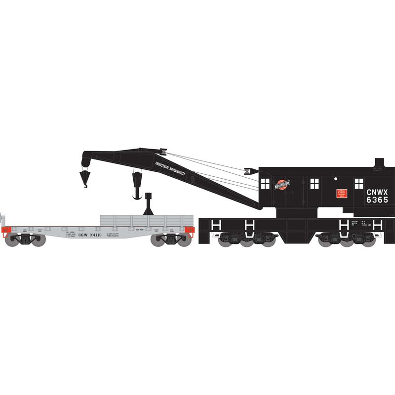Athearn HO 200T Crane / Tender , C&NW / CGW #6365 / X4119