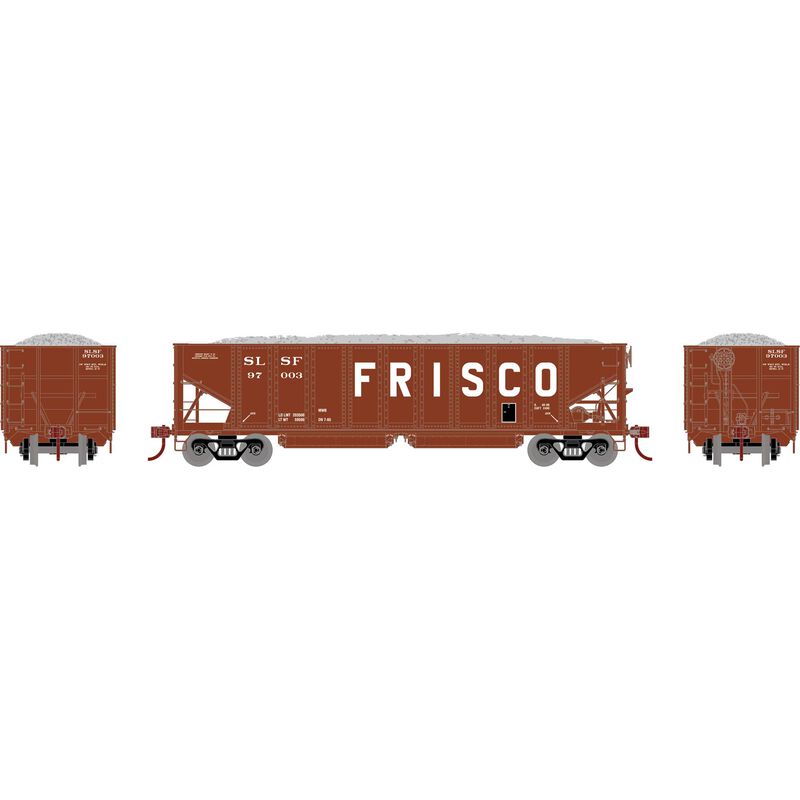 HO 40' Ribbed 3-Bay Ballast Hopper, SLSF #97003
