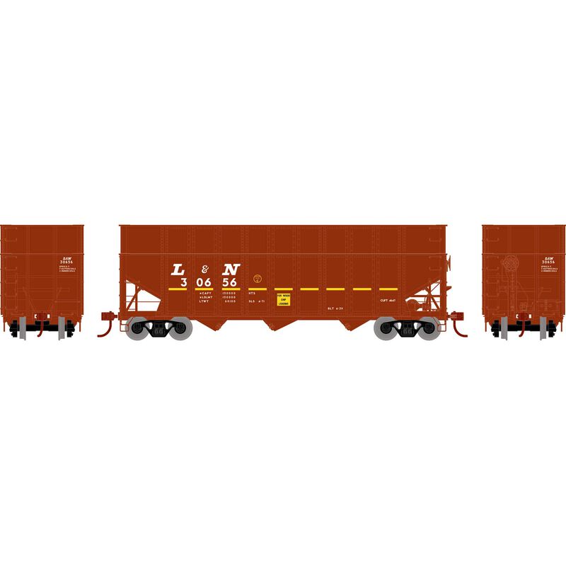 Athearn HO RTR 40' Wood Chip Hopper w/Load, L&N #2 (4) - ATH76572