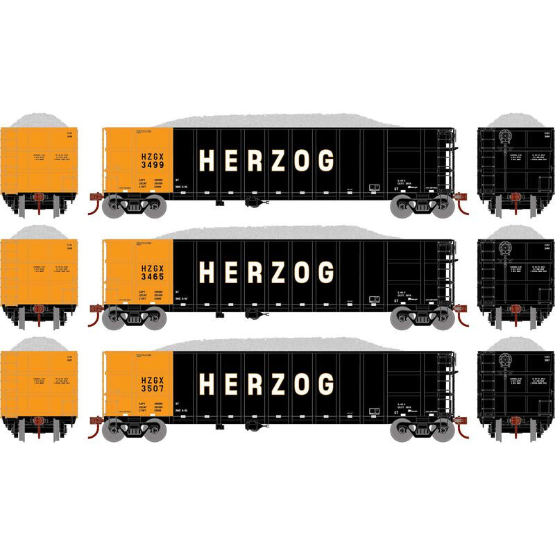 Athearn HO Thrall High Side Gondola w/Load, HZGX #3 (3)