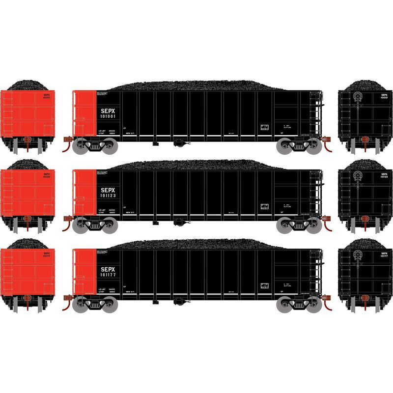 Athearn HO Thrall High Side Gondola w/Load, SEPX #1 (3)