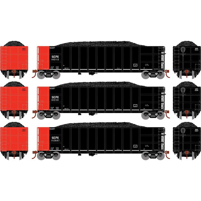 Athearn HO Thrall High Side Gondola w/Load, SEPX #2 (3)