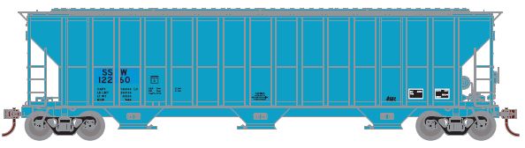 Athearn HO RTR FMC 4700 Covered Hopper, SSW #12260 - ATH82004
