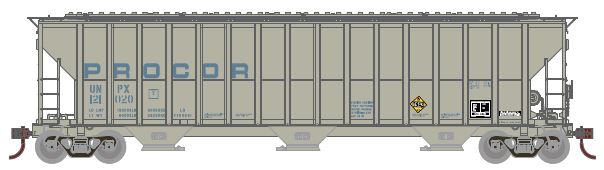 Athearn HO RTR FMC 4700 Covered Hopper, PROCR/UNPX #121037 - ATH82016