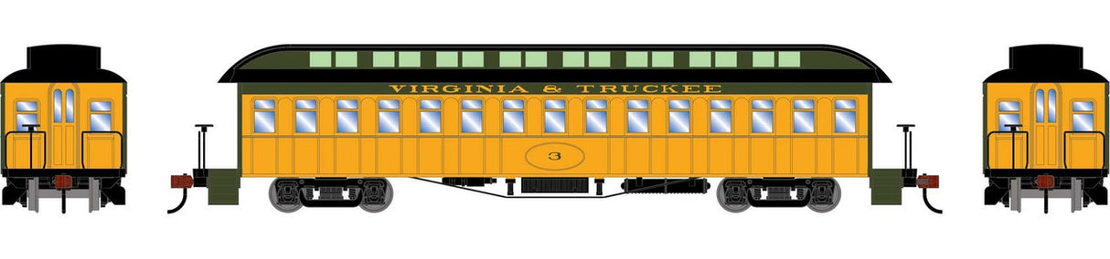 Athearn HO 50' Old Time Overland Coach, V&T #3