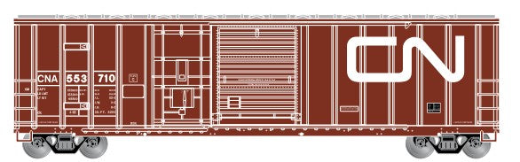 Athearn HO RTR 50' FMC Combo Door Box, CN #553742 - ATH87191