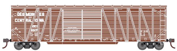 Athearn HO RTR 50' Single Sheathed Box, D&CI #2017 - ATH90084