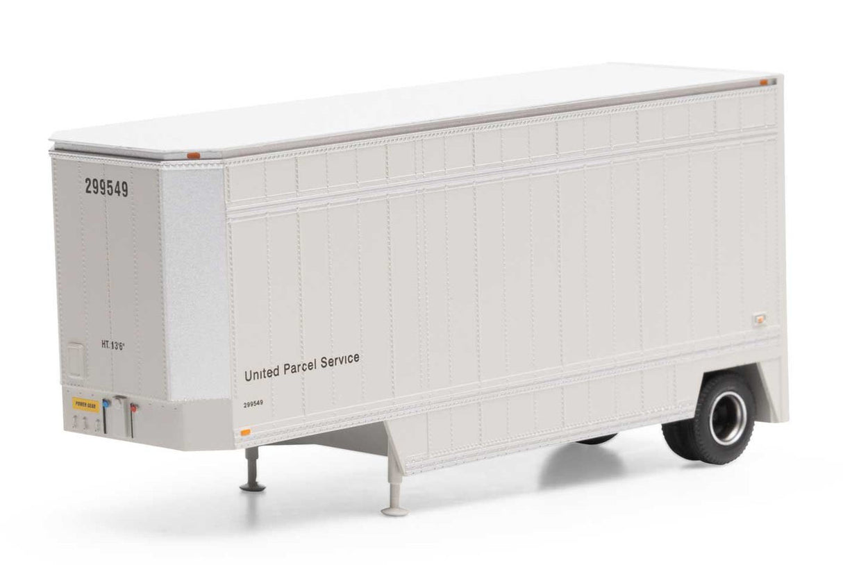 Athearn HO RTR 28' Drop Sill Trailer, UPS / No Shield #299649 - ATH90206