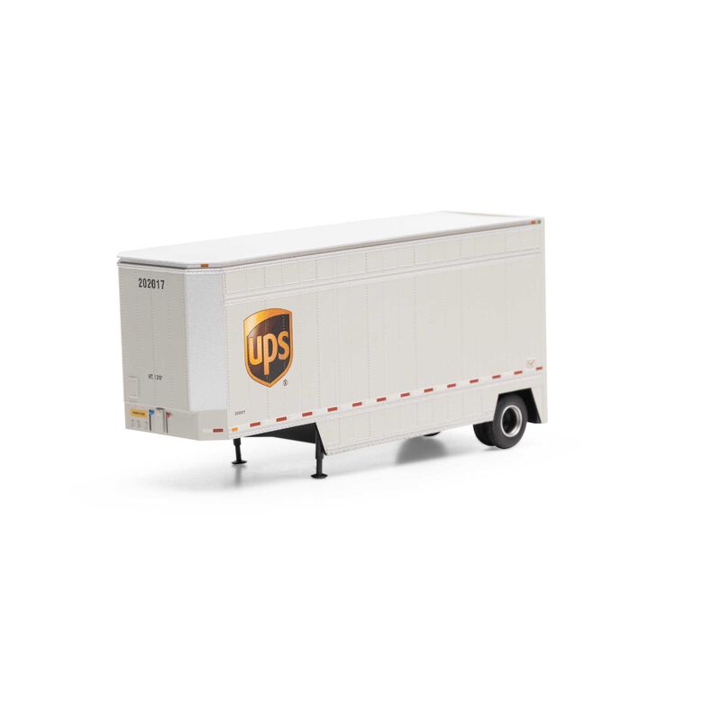 Athearn HO RTR 28' Drop Sill Trailer, UPS w/Shield #202017 - ATH90208