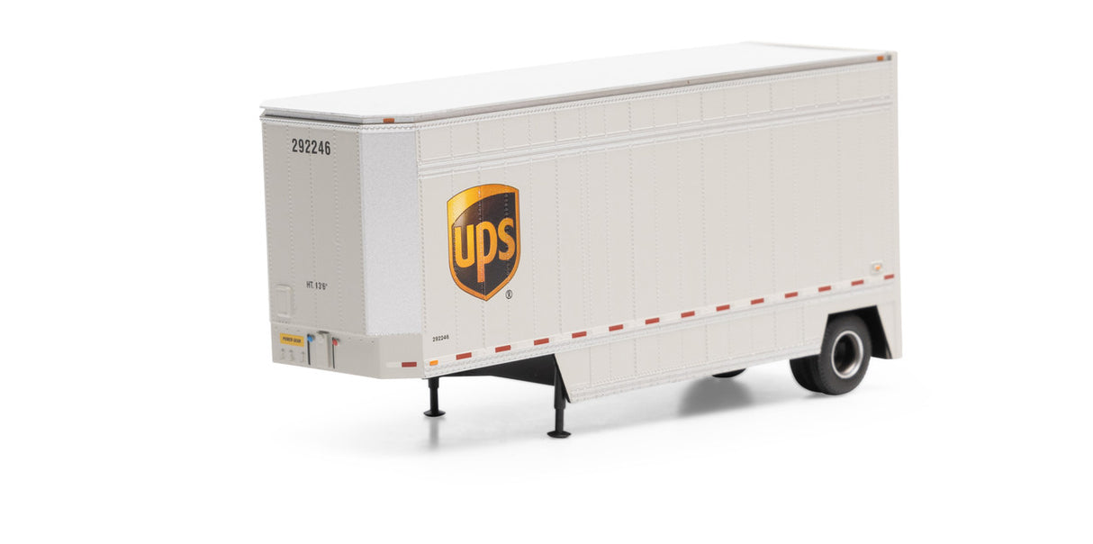 Athearn HO RTR 28' Drop Sill Trailer, UPS w/Shield #292246 - ATH90209