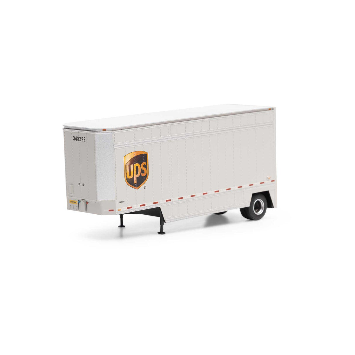 Athearn HO RTR 28' Drop Sill Trailer, UPS w/Shield #348292 - ATH90212