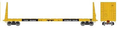 Athearn HO RTR 60' Bulkhead Flat, TT/Early #90366 - ATH90553