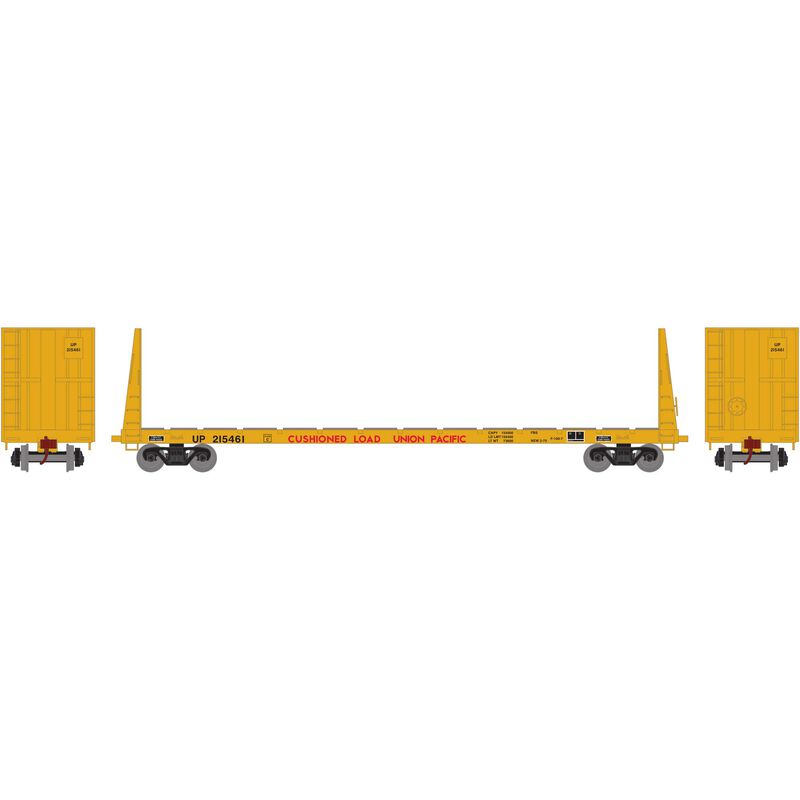 Athearn HO RTR 60' Bulkhead Flat, UP #215461 - ATH90561
