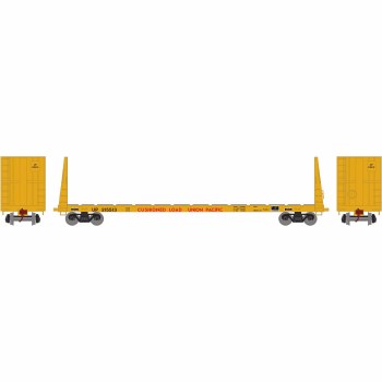 Athearn HO RTR 60' Bulkhead Flat, UP #215513 - ATH90562