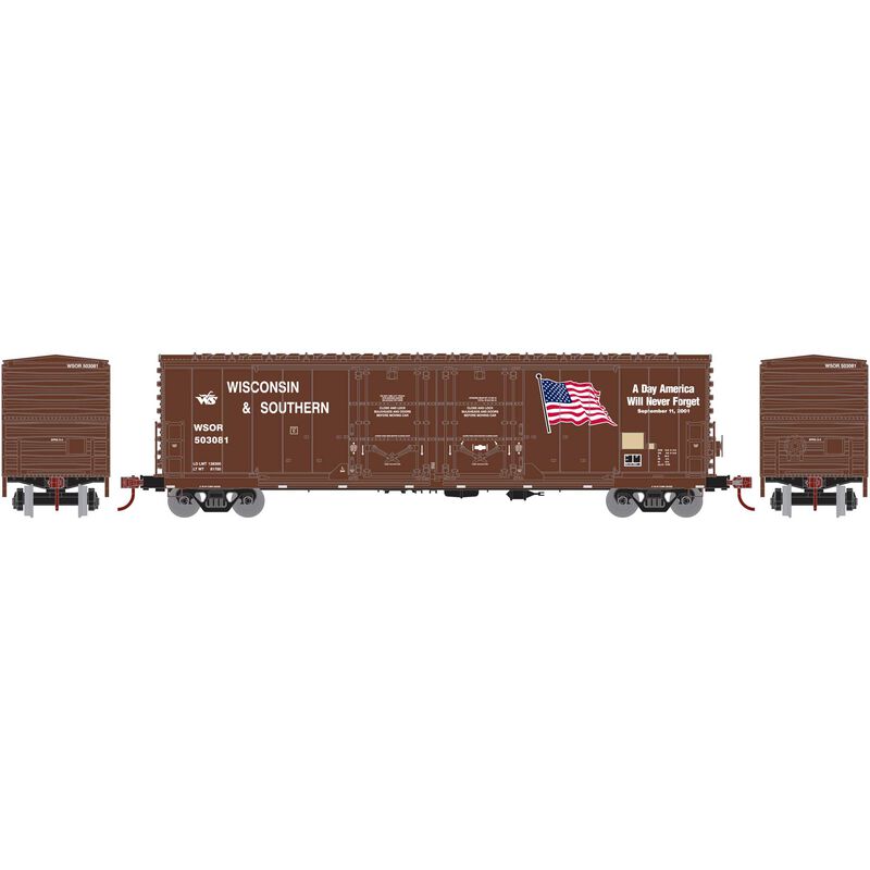 Athearn HO RTR 50' DD Plug Box, WSOR/Never Forget - ATH96922