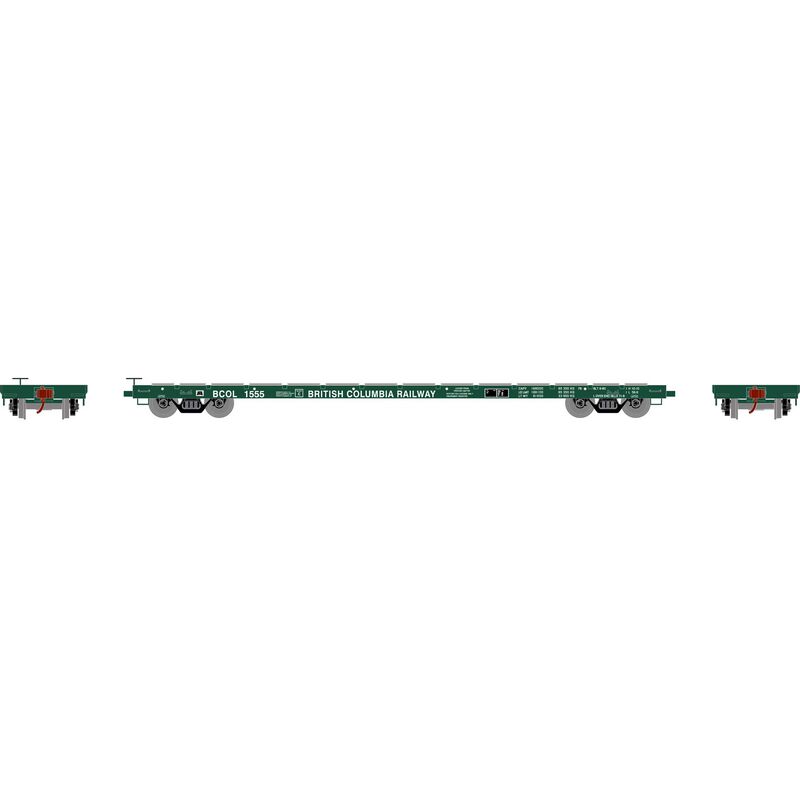 Athearn HO RTR 60' Flat Car, BCOL #1555 - ATH97079
