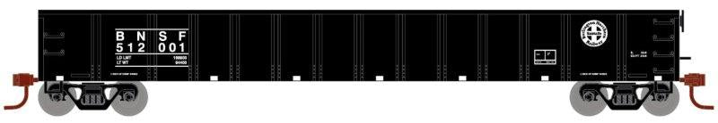 Athearn HO RTR 52' Mill Gondola, BNSF/Black #512012 - ATH97369