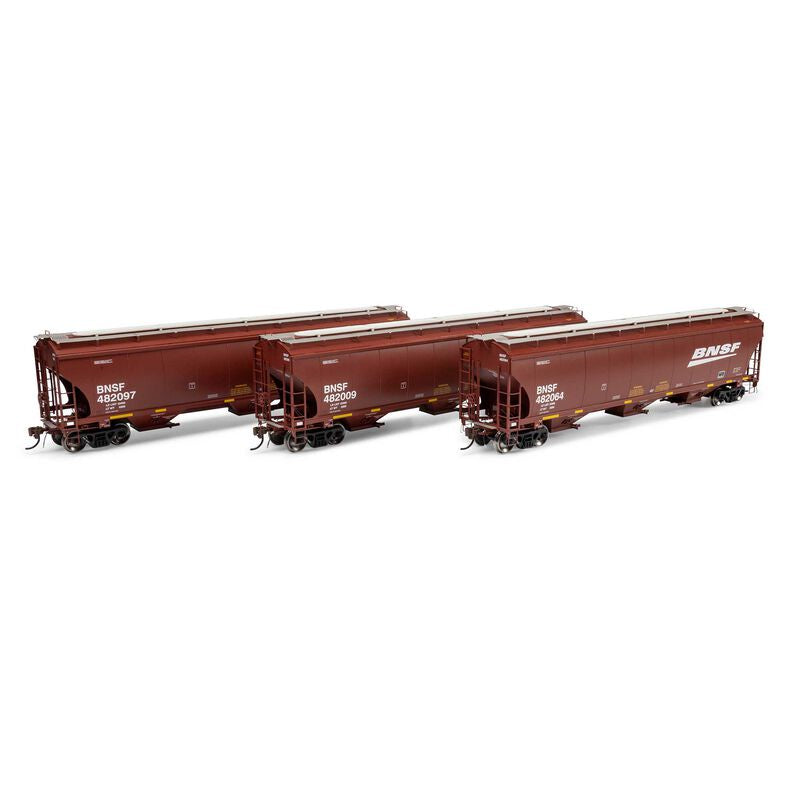 Athean Genesis HO Trinity 5161 Covered Hopper, BNSF #482009/482064/482097 (3)