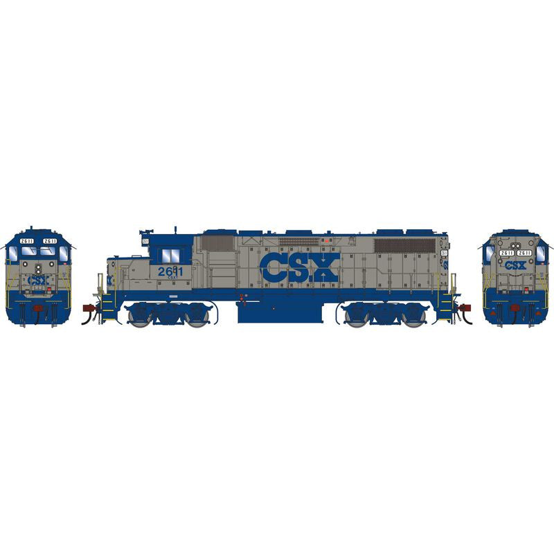 Athearn Genesis HO GP38-2 Locomotive, CSX 'Blue Down' #2611
