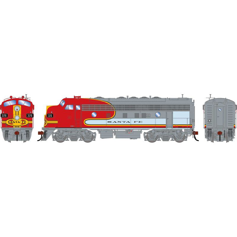 Athearn Genesis HO F7A Locomotive, Santa Fe (ATSF) 'Passenger' #326