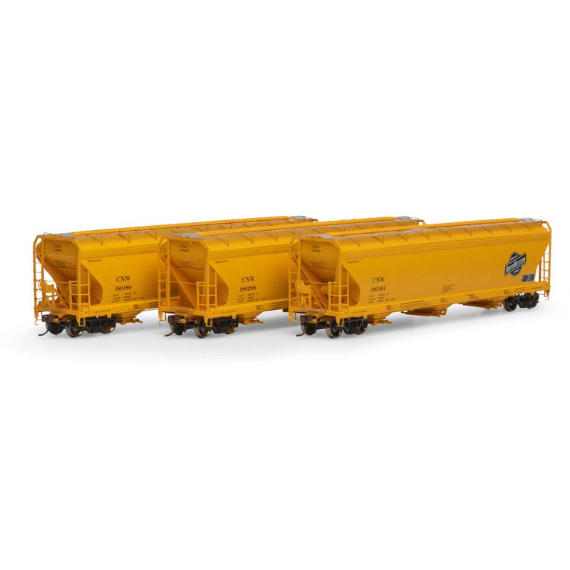 Athearn Genesis HO ACF 4600 3-Bay CF Hopper, C&NW #1 (3) - ATHG15853