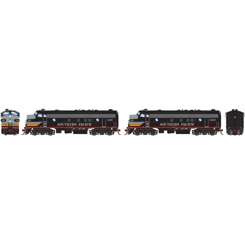 Athearn Genesis HO FP7A/FP7A w/DCC & Sound,SP/Bk Widow #6451/#6459 - ATHG19508