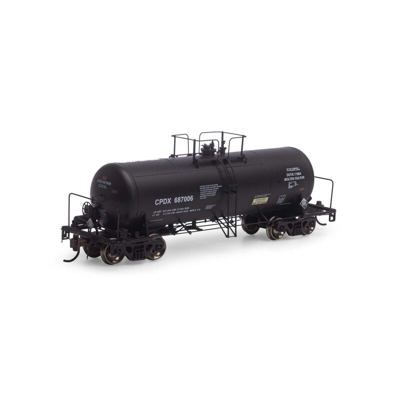 Athearn Genesis HO 13,600-Gallon Acid Tank, Chevron #687006 - ATHG25647