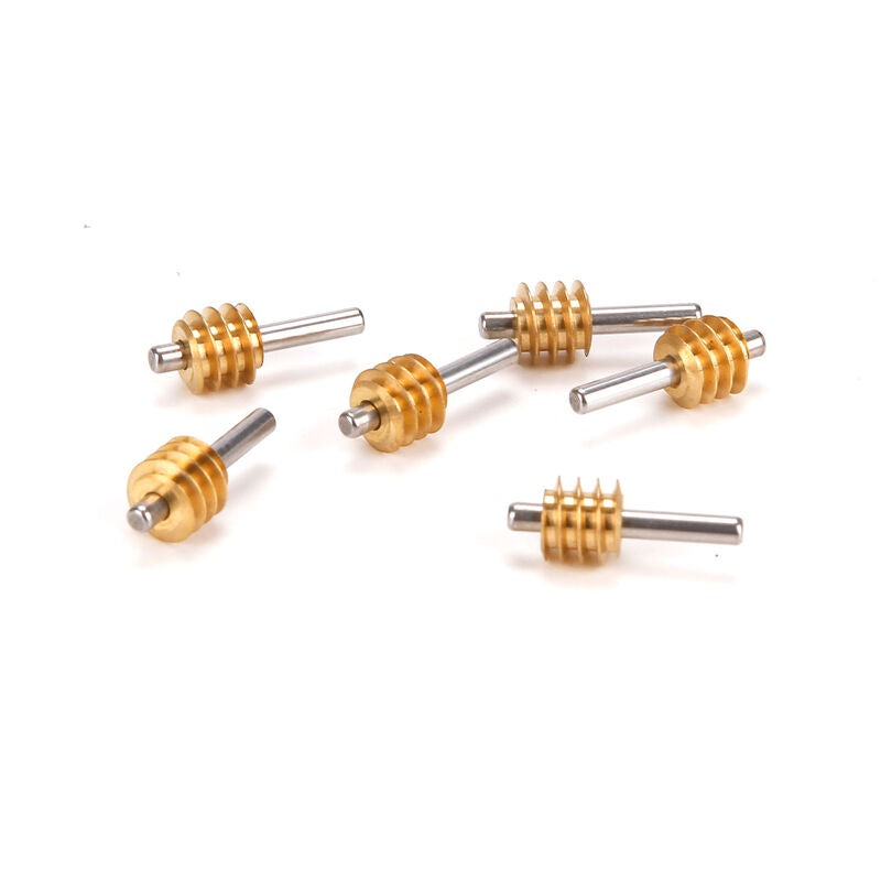 Athearn HO Worm Gear with Shaft, Brass (6)