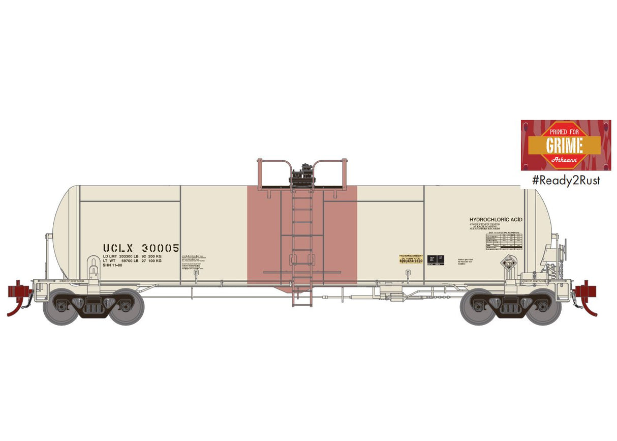Athearn Genesis HO GATC 20,000-Gallon GS Tank, UCLX #30012 - ATHG40187
