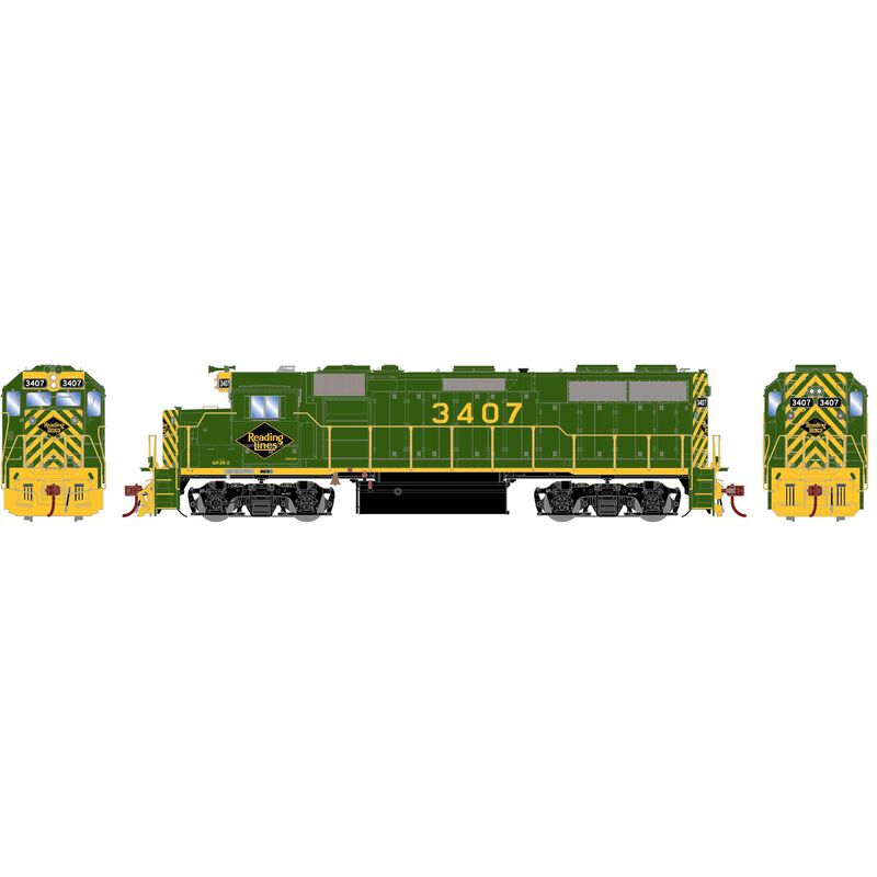 Athearn Genesis HO GP39-2, RDG #3407 - ATHG65524