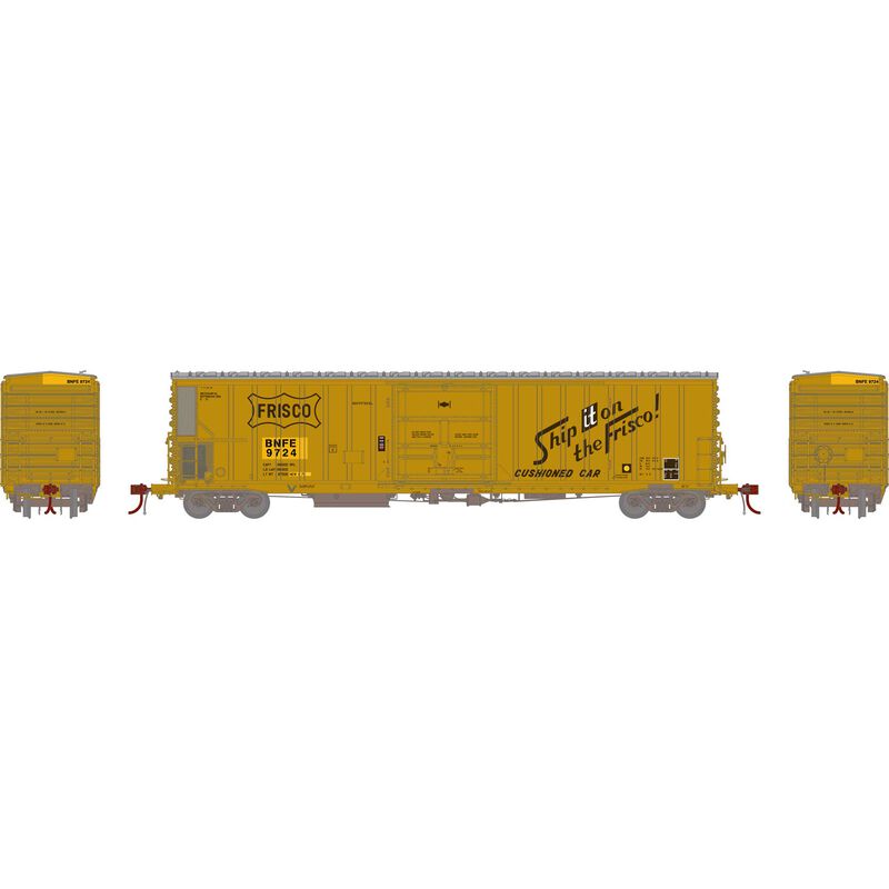 Athearn Genesis HO 57' Mechanical Reefer,BNFE/Yellow/Ex-SLSF #9724 - ATHG66302