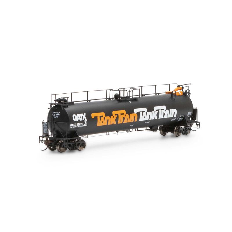 Athearn Genesis HO TankTrain Intermediate,GATX/Orange Letter#48670 - ATHG67918
