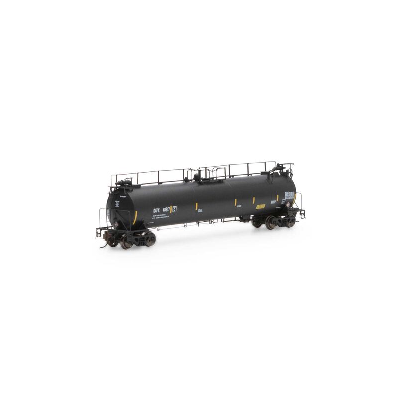 Athearn Genesis HO TankTrain Intermediate,GATX/Yellow Stripe#48618 - ATHG67925