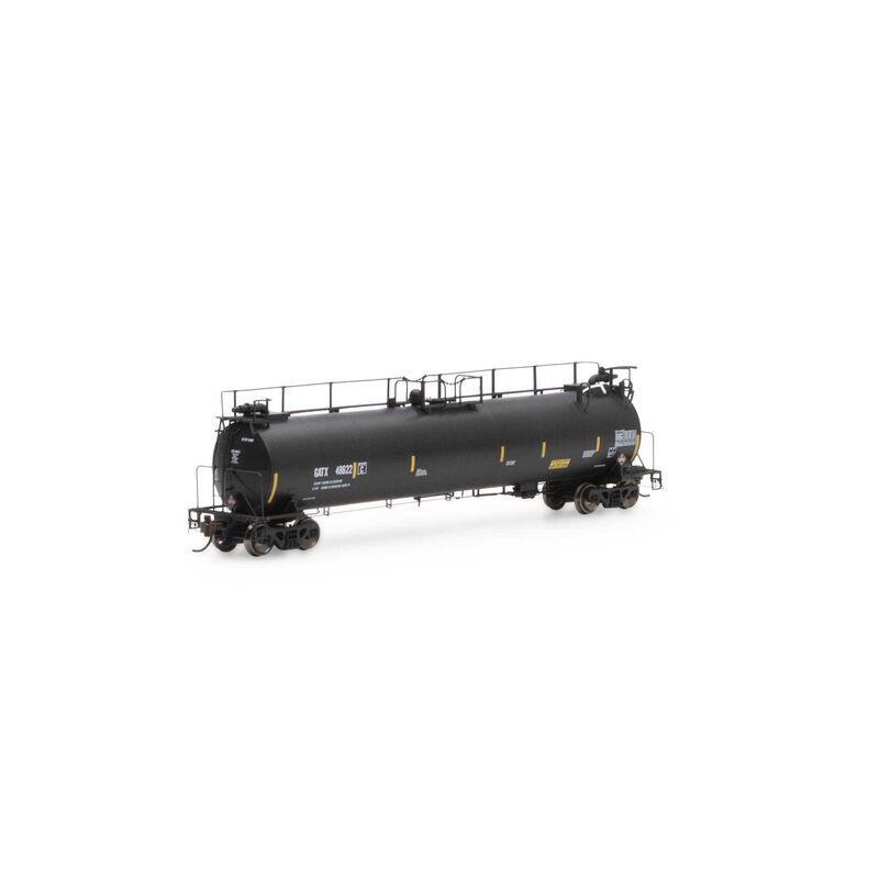 Athearn Genesis HO TankTrain Intermediate,GATX/Yellow Stripe#48622 - ATHG67929