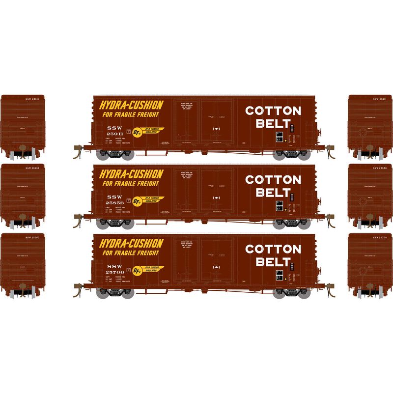 Athearn Genesis HO 50' PC&F Riveted Box w/8'+6' Landis, SSW #2 (3) - ATHG69106