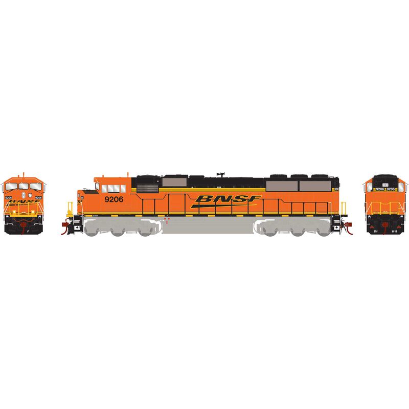 Athearn Genesis HO G2 SD60M Tri-Clops, BNSF #9206 - ATHG75506