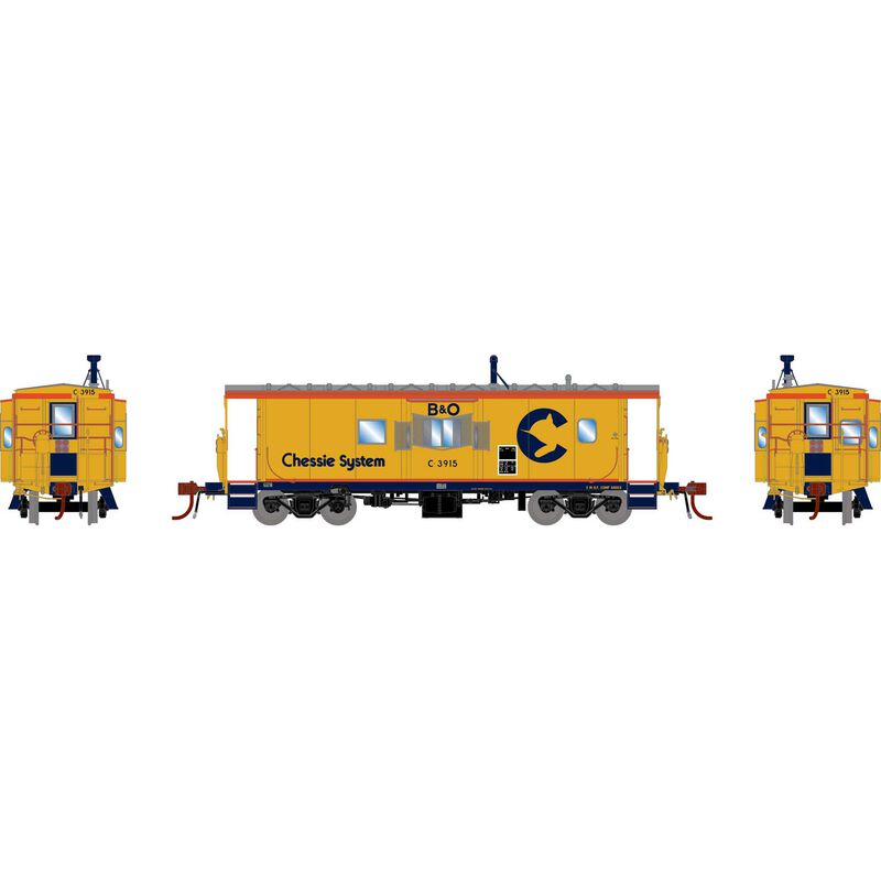 Athearn Genesis HO C-26A ICC Caboose w/Lights, Chessie/B&O #C-3915 - ATHG78549