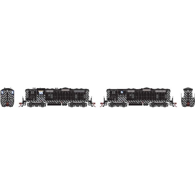 Athearn Genesis HO GP7/GP7B, SF/Zebra Stripe #2791/2791A - ATHG82204
