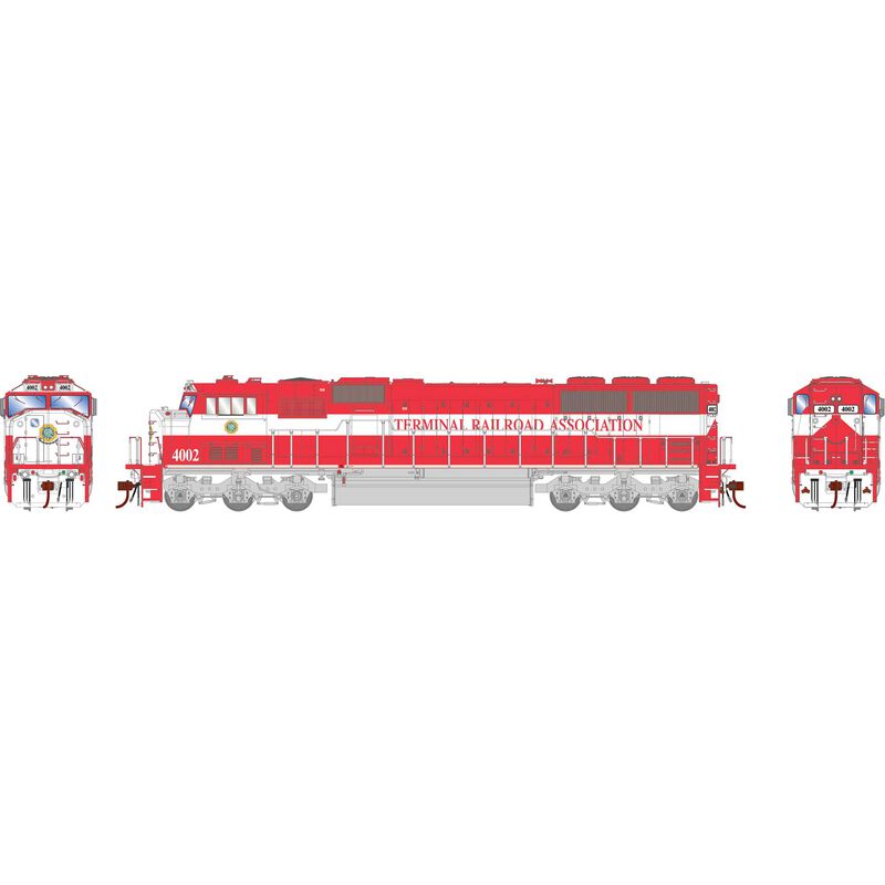 Athearn Genesis HO SD60I, TRRA/Red/White #4002 - ATHG8421