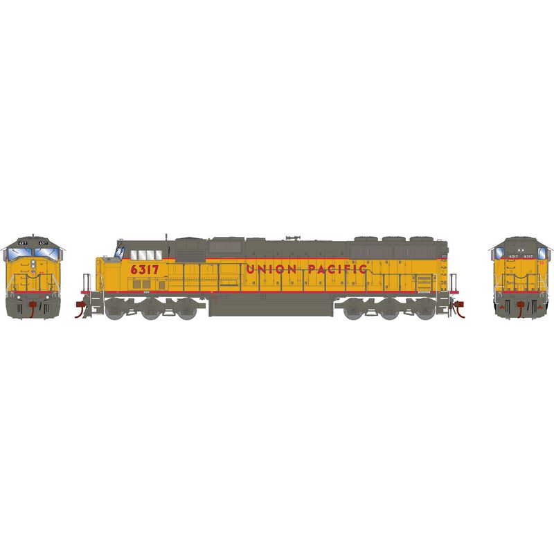 Athearn Genesis HO SD60M, UP/Red Sill/As Delivered #6317 - ATHG8424