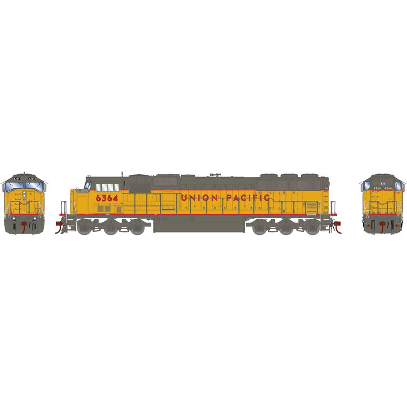 Athearn Genesis HO SD60M, UP/Red Sill/As Delivered #6364 - ATHG8425
