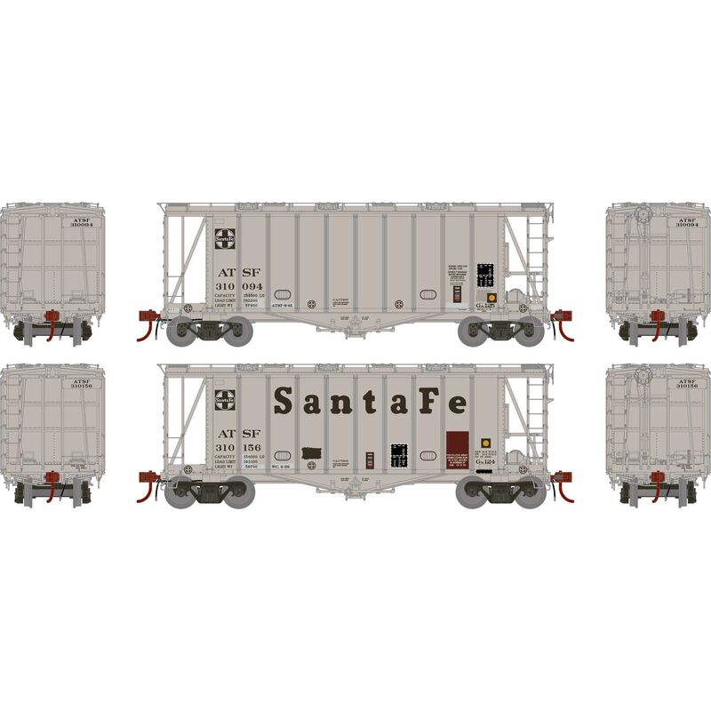 Athearn Genesis HO GATC 2600 Airslide Hopper, SF (2) - ATHG87469
