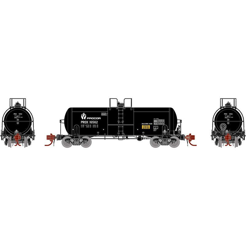 Athearn Genesis N 13,600-Gallon Acid Tank, PROX/Black #16562